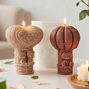 Stampo in Silicone J10-506 per Palloncino a Forma di Orso Teddy, <span class=keywords><strong>Decorazione</strong></span> per San Valentino, Regali di Nozze, Palloncino ad Aria Calda con Orso Seduto, Utensile per Torte - Product Image 4
