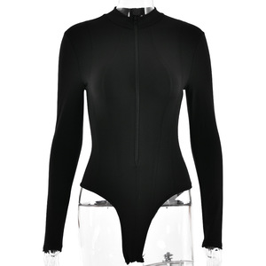 Body gainant femme à manches longues avec fermeture éclair, haute élasticité, contrôle du ventre, en polyester tricoté, idéal pour les femmes - Product Image 5