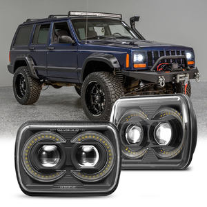Vente flash : phares LED 5x7'' (7x6 pouces) avec faisceau haut/bas, feux de jour blancs et clignotants ambrés pour <span class=keywords><strong>Jeep</strong></span> <span class=keywords><strong>Cherokee</strong></span> Truck - Product Image 1