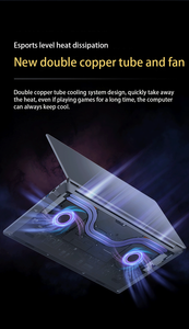 كمبيوتر محمول Win11 برو كور وسي جي بي بالموجات فوق الصوتية 8/16/32 جيجابايت ذاكرة رام 1: 1: 2: SSD IPS شاشة معدنية بإضاءة خلفية لأعمال لوحة المفاتيح - Product Image 6