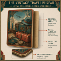 La collection de cartes à collectionner vintage en métal de qualité supérieure pour la décoration rétro et les collectionneurs d'art de voyage