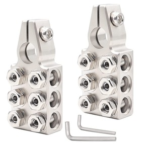 Connecteur de borne de batterie de voiture 12V 8AWG jusqu'à 4/0 (XL) AWG, bloc de distribution en kit pour bornes coniques positives et négatives - Product Image 4