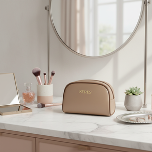 Organizador de belleza ecológico, bolsa de maquillaje portátil, bolsa de cosméticos, estuche refinado para artículos esenciales diarios - Product Image 5