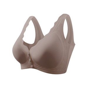 여성용 새로운 디자인 추적 브래지어 피부 친화적 젤리 컵 속옷 미끄럼 방지 전면 오픈 버튼 편리한 기계 통기성 - Product Image 2