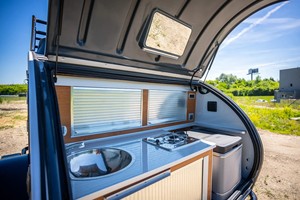 Roulotte Ecocampor, Rimorchio Teardrop, <span class=keywords><strong>Caravan</strong></span> RV, Rimorchio da Viaggio Fuoristrada <span class=keywords><strong>con</strong></span> <span class=keywords><strong>Tenda</strong></span> e Cucina - Product Image 4