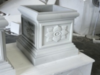 Socle en céramique mousse de style européen classique, base de statue de jardin, colonne romaine, plinthe pour pot de fleurs, pour décoration intérieure et extérieure