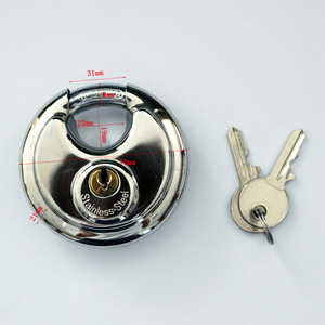Safety Padlock 70mm Round Zinc Alloy Key Opening For <b>Door</b> Window Car Bag Hardware - Product Image 1