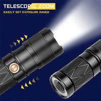 Lampe torche LED XHP90 super lumineuse, rechargeable par Type-C, en alliage d'aluminium, pour la chasse à haute puissance avec zoom