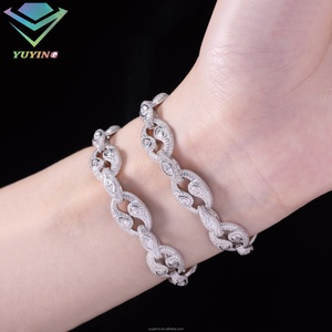 Collar de Cadena Cubana con Diseño de Tai Chi Bagua, Plata de Ley 925, con Diamante Moissanita VVS en Forma de Pera, Joyería Hip Hop - Product Image 5