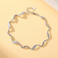 Trendiges Damen-Charm-Armband aus 925er Sterlingsilber mit Zirkonia für Partys oder als Geschenk