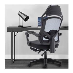 Thoải mái màu trắng và màu đen khung xoay cao trở lại đồ <span class=keywords><strong>n</strong></span>ội thất ghế máy tính ghế vă<span class=keywords><strong>n</strong></span> phòng với chỗ để châ<span class=keywords><strong>n</strong></span> - Product Image 5