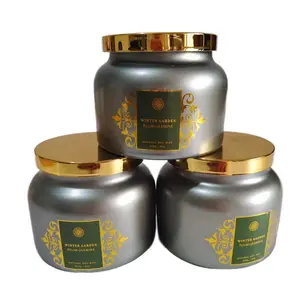 Luxury Aromatic Scented Candle Soy Beeswax Paraffin in Glass Jar Customized for Christmas and Father's Day Body Shape