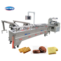 Machine à biscuits sandwich à deux voies haute efficacité, ligne de traitement des biscuits, machine à biscuits sandwich, machine d'emballage de biscuits