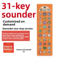Boîte sonore à 31 touches personnalisable par le fabricant ; Aide à la communication AAC pour l'autisme ; Module sonore pour livres illustrés