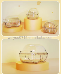 Hamster Salle de bain et toilette <span class=keywords><strong>Baignoire</strong></span> à double usage <span class=keywords><strong>Baignoire</strong></span> Sable Urine Sable Fil d'or Ours Prévention des éclaboussures Hamster <span class=keywords><strong>Cage</strong></span> Fournitures - Product Image 6