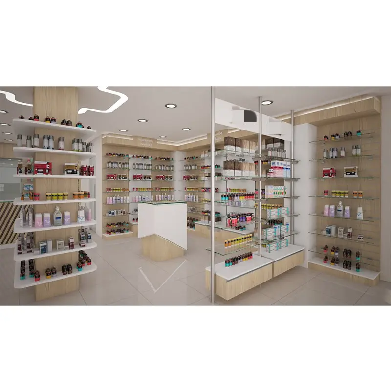 Lüks özelleştirilmiş 2020 yeni stil tıbbi mağaza iç mekan mobilyası ilaç mağaza tasarımı