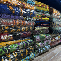 Tissu de batik africain Top Tissu de batik africain Fabriqué en usine avec imprimé floral africain à la cire Ankara Tie-Dye Hot Stamping Gold Fabric