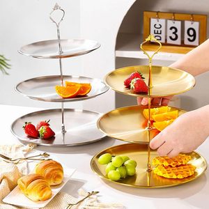 Bandeja de Servir de Acero Inoxidable de 2 y 3 Niveles, Apta para Lavavajillas, para Frutas, Dulces, Pasteles, Postres y Almacenamiento Doméstico - Product Image 3