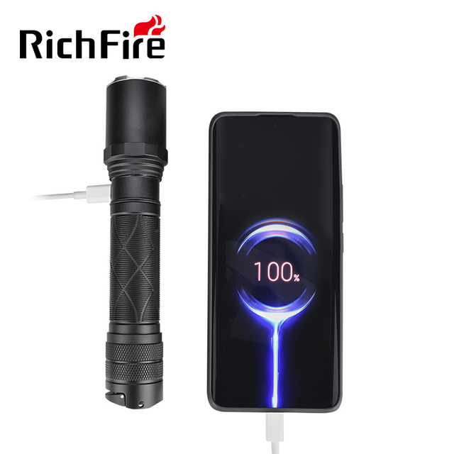 USB C Rechargeable LED Tactical Flashlight 1500 Lumens IP66 Waterproof 200-300M Beam Distance Camping Emergency Light