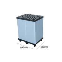 NEXARA Offre Spéciale HDPE 800*600mm Boîte Palette Plastique pour Entrepôt
