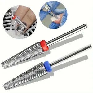NUEVAS Brocas 5 en 1 Extra Largas de Acero de Tungsteno para Uñas, Fresa para Remover Esmalte, Pegamento y Gel UV, Herramientas de Broca - Product Image 6