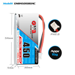 GNB 1S 2S 3S <span class=keywords><strong>4S</strong></span> 5S 6S <span class=keywords><strong>450mAh</strong></span> 80C Liop Batterie pour Machine de Voyage Temporalisée FPV Modèle Jouet LithiumBattery Accessoires - Product Image 2