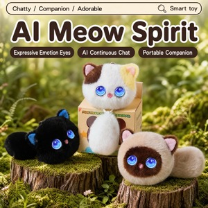 จี้ห้อยคอ AI Meow Spirit แบบโต้ตอบได้ พร้อมดวงตากระพริบ ตุ๊กตาแมวอัจฉริยะ AI พวงกุญแจแบบชาร์จไฟได้ผ่านพอร์ต Type-C ของตกแต่งกระเป๋า ของขวัญ - Product Image 2