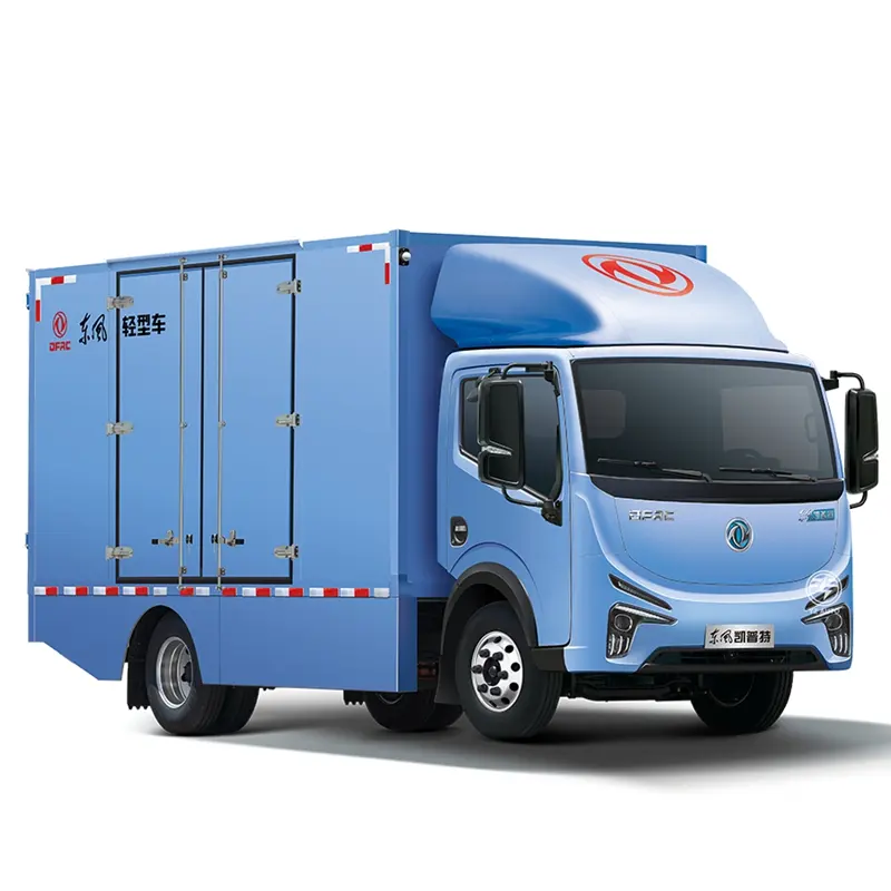 Dongfeng 4X2 Lichte Vrachtwagen Nieuw/Gebruikt Chinese Beste Elektrische Stad Vrachtwagen Aanpasbare Bestelwagen Box Automatische Transmissie Links