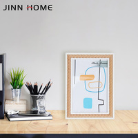 Jinn Home E1 Cadres photo en bois MDF Décoration classique en bois Tapis de cadre photo Tenture murale Affichage de table Conception personnalisée