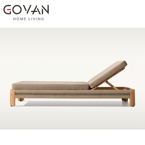 Chaise longue extérieure en teck pour les piscines et les cours des villas d'hôtel <span class=keywords><strong>haut</strong></span> <span class=keywords><strong>de</strong></span> <span class=keywords><strong>gamme</strong></span> pour les bains <span class=keywords><strong>de</strong></span> <span class=keywords><strong>soleil</strong></span> en plein air - Product Image 2