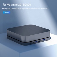 Colorii M1/M2 USB C Hub per Mac Mini con 2.5 "SATA SDD/HDD custodia Hard disk compatibile con M1 Macmini Docking Station Hub