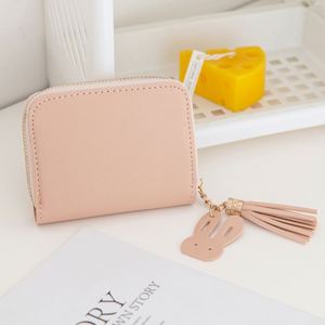 Clutch Multicolor Cute Heart Short Mini Tassel Zipper Lady Female Pu Coin Purse Card Holder Women's <b>Wallets</b> - Product Image 4