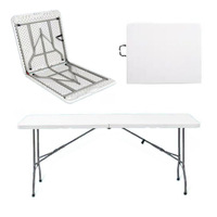 Table de camping pliante en HDPE résistante aux UV, capacité de charge de 80 kg, pliage rapide avec pieds antidérapants, plage, randonnée, loisirs en plein air