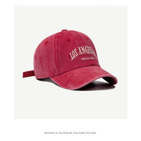 Gorra de Béisbol Bordada con la Letra Los Ángeles, Estilo Vintage, Lavada, Suave, Ajustable, con Logotipo Personalizado para Hombres y Mujeres