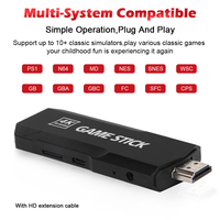 Console de jeu vidéo TV Game Stick 4K HD avec 128 Go intégrés, 40 000 jeux rétro, console de jeu portable pour PS1/PSP/GBA/N64/SEG