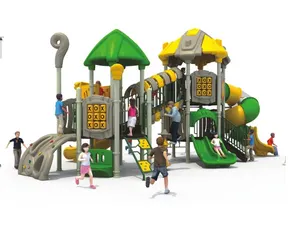 מכירה לוהטת מסחרי ילדי פלסטיק שקופיות גן משחקים חיצוניים מודרני ילד פרק