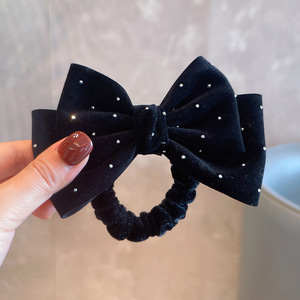 Vendita all'Ingrosso di Nuove Popolari Mollette per Capelli da Principessa Fugitiva, Fiocco Rosso Vino con Perle Tridimensionali, Fermagli e Clip per Capelli per Bambini - Product Image 6