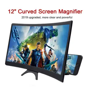 New Product Ideas 2021 12 Inch TV Curved Universal Screen Amplifier Mobile Phone Magnifier For 3D Smart Phone Screen Enlarger