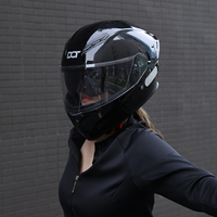 Casco de Motocicleta Integral Abatible con Certificación DOT, Tamaño Personalizado, Doble Visera, Carcasa de ABS, Cierre Rápido, para Todas las Estaciones