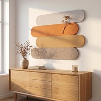 4 pièces de bandes de tableau d'affichage en feutre auto-adhésives en fibre de polyester de haute qualité pour la décoration murale