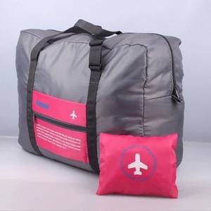 Bolsa de viaje, bolsa de lona rectangular naranja y gris, almacenamiento de equipaje para viaje, organizador de ropa portátil con logotipo de avión - Product Image 4
