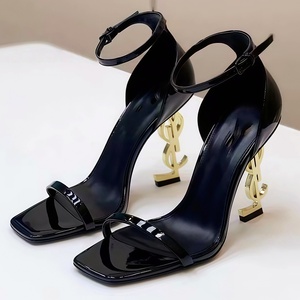 Chaussures de mariée de luxe pour femmes, talons hauts d'été, qualité supérieure, mode, grande taille, style bout ouvert - Product Image 3