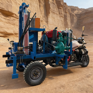 Goede prijs kleine draagbare boormachine diesel 100m 150m 200m hydraulische driewielige motor waterputboorinstallatie - Product Image 2