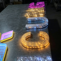Enseigne lumineuse LED multicolore personnalisée effet ciel étoilé, avec télécommande et effet scintillant, pour publicité, bureau, boutique/bar