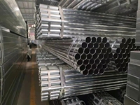 Tuyau en acier galvanisé à chaud SCH40 Q235, tube rond GI, norme ASTM pour l'alimentation en eau et la construction