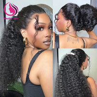 Peluca Frontal de Encaje Completo sin Pegamento, Peluca de Cabello Indio 100% Natural sin Procesar, Pelucas de Cabello Humano con Encaje Completo 360 con Cutícula Alineada