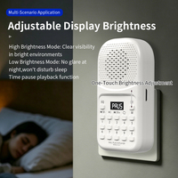 Lecteur MP3 Gurbani à brancher sur prise murale AC 5V avec fente pour carte TF, lampe de poche, lecteur Coran et Bible, haut-parleur BT