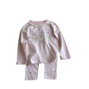 Childrens Pajama Set Pure Cotton Lycra Cotton Cartoon Print Autumn Sleepwear For Girls Size 90 100 110 120 130 140 - Product Image 5