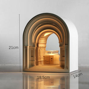 Lampe de table à lumière ambiante, design en cire moulée, lampe murale créative en métal pour chambre à coucher, bureau, aromathérapie, cadeau d'anniversaire, porte-bougie - Product Image 1