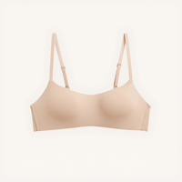 Soutien-gorge push-up sans couture une pièce pour femme, petite poitrine, sans armatures, demi-bonnet, liftant, anti-affaissement, couvrance latérale, bonnet léger